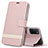 Custodia Portafoglio In Pelle Cover con Supporto L04 per Oppo A52 Oro Rosa