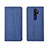 Custodia Portafoglio In Pelle Cover con Supporto L04 per Oppo A9 (2020) Blu