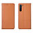 Custodia Portafoglio In Pelle Cover con Supporto L04 per Oppo Find X2 Lite Arancione