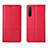 Custodia Portafoglio In Pelle Cover con Supporto L04 per Oppo Find X2 Lite Rosso
