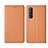 Custodia Portafoglio In Pelle Cover con Supporto L04 per Oppo Find X2 Neo Arancione