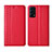 Custodia Portafoglio In Pelle Cover con Supporto L04 per Oppo Reno5 5G Rosso