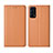 Custodia Portafoglio In Pelle Cover con Supporto L04 per Oppo Reno5 Pro 5G Arancione