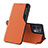 Custodia Portafoglio In Pelle Cover con Supporto L04 per Oppo Reno8 Pro 5G Arancione