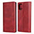 Custodia Portafoglio In Pelle Cover con Supporto L04 per Samsung Galaxy M40S Rosso