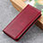 Custodia Portafoglio In Pelle Cover con Supporto L04 per Samsung Galaxy S21 Plus 5G Rosso Rosa