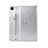 Custodia Portafoglio In Pelle Cover con Supporto L04 per Samsung Galaxy Tab S6 Lite 10.4 SM-P610 Argento