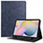 Custodia Portafoglio In Pelle Cover con Supporto L04 per Samsung Galaxy Tab S7 4G 11 SM-T875 Blu