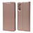 Custodia Portafoglio In Pelle Cover con Supporto L04 per Sony Xperia 10 II Oro Rosa