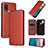 Custodia Portafoglio In Pelle Cover con Supporto L04Z per Nokia C21 Plus
