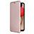 Custodia Portafoglio In Pelle Cover con Supporto L04Z per Samsung Galaxy A02s Oro Rosa