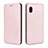 Custodia Portafoglio In Pelle Cover con Supporto L04Z per Samsung Galaxy A20 SC-02M SCV46 Oro Rosa