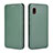 Custodia Portafoglio In Pelle Cover con Supporto L04Z per Samsung Galaxy A20 SC-02M SCV46 Verde