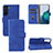 Custodia Portafoglio In Pelle Cover con Supporto L04Z per Samsung Galaxy S21 5G Blu
