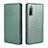 Custodia Portafoglio In Pelle Cover con Supporto L04Z per Sony Xperia 10 II Verde
