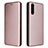 Custodia Portafoglio In Pelle Cover con Supporto L04Z per Sony Xperia 10 III Lite Oro Rosa