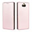 Custodia Portafoglio In Pelle Cover con Supporto L04Z per Sony Xperia 10 Plus Oro Rosa