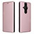 Custodia Portafoglio In Pelle Cover con Supporto L04Z per Sony Xperia PRO-I Oro Rosa