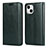 Custodia Portafoglio In Pelle Cover con Supporto L05 per Apple iPhone 13 Mini Verde