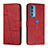 Custodia Portafoglio In Pelle Cover con Supporto L05 per Motorola Moto Edge S Pro 5G Rosso