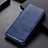 Custodia Portafoglio In Pelle Cover con Supporto L05 per Motorola Moto G9 Plus Blu