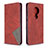 Custodia Portafoglio In Pelle Cover con Supporto L05 per Nokia 7.2 Rosso