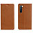Custodia Portafoglio In Pelle Cover con Supporto L05 per Oppo F15 Arancione