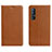 Custodia Portafoglio In Pelle Cover con Supporto L05 per Oppo Reno3 Pro Arancione