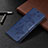 Custodia Portafoglio In Pelle Cover con Supporto L05 per Xiaomi Poco M2 Pro Blu