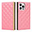 Custodia Portafoglio In Pelle Cover con Supporto L06 per Apple iPhone 14 Pro Rosa
