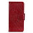 Custodia Portafoglio In Pelle Cover con Supporto L06 per Asus Zenfone Max Plus M2 ZB634KL Rosso