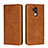 Custodia Portafoglio In Pelle Cover con Supporto L06 per Huawei Mate 20 Lite Arancione