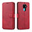 Custodia Portafoglio In Pelle Cover con Supporto L06 per Huawei Mate 30 Lite Rosso