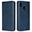Custodia Portafoglio In Pelle Cover con Supporto L06 per Huawei Nova 3e Blu