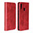Custodia Portafoglio In Pelle Cover con Supporto L06 per Huawei P Smart (2019) Rosso