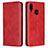 Custodia Portafoglio In Pelle Cover con Supporto L06 per Huawei P20 Lite Rosso