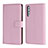 Custodia Portafoglio In Pelle Cover con Supporto L06 per Huawei P20 Pro Rosa