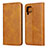 Custodia Portafoglio In Pelle Cover con Supporto L06 per Huawei P40 Lite Arancione