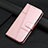 Custodia Portafoglio In Pelle Cover con Supporto L06 per Motorola Moto Edge 20 Pro 5G Oro Rosa