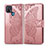 Custodia Portafoglio In Pelle Cover con Supporto L06 per Oppo A15 Oro Rosa