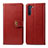 Custodia Portafoglio In Pelle Cover con Supporto L06 per Oppo Reno3 A Rosso