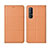 Custodia Portafoglio In Pelle Cover con Supporto L06 per Oppo Reno3 Pro Arancione