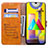 Custodia Portafoglio In Pelle Cover con Supporto L06 per Samsung Galaxy M21s