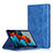 Custodia Portafoglio In Pelle Cover con Supporto L06 per Samsung Galaxy Tab S7 4G 11 SM-T875 Blu