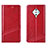 Custodia Portafoglio In Pelle Cover con Supporto L06 per Vivo X50 Lite Rosso