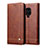 Custodia Portafoglio In Pelle Cover con Supporto L06 per Xiaomi Redmi Note 9S Marrone