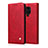 Custodia Portafoglio In Pelle Cover con Supporto L06 per Xiaomi Redmi Note 9S Rosso