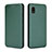 Custodia Portafoglio In Pelle Cover con Supporto L06Z per Samsung Galaxy A21 SC-42A Verde