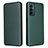 Custodia Portafoglio In Pelle Cover con Supporto L06Z per Samsung Galaxy F23 5G Verde