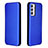 Custodia Portafoglio In Pelle Cover con Supporto L06Z per Samsung Galaxy Quantum2 5G Blu